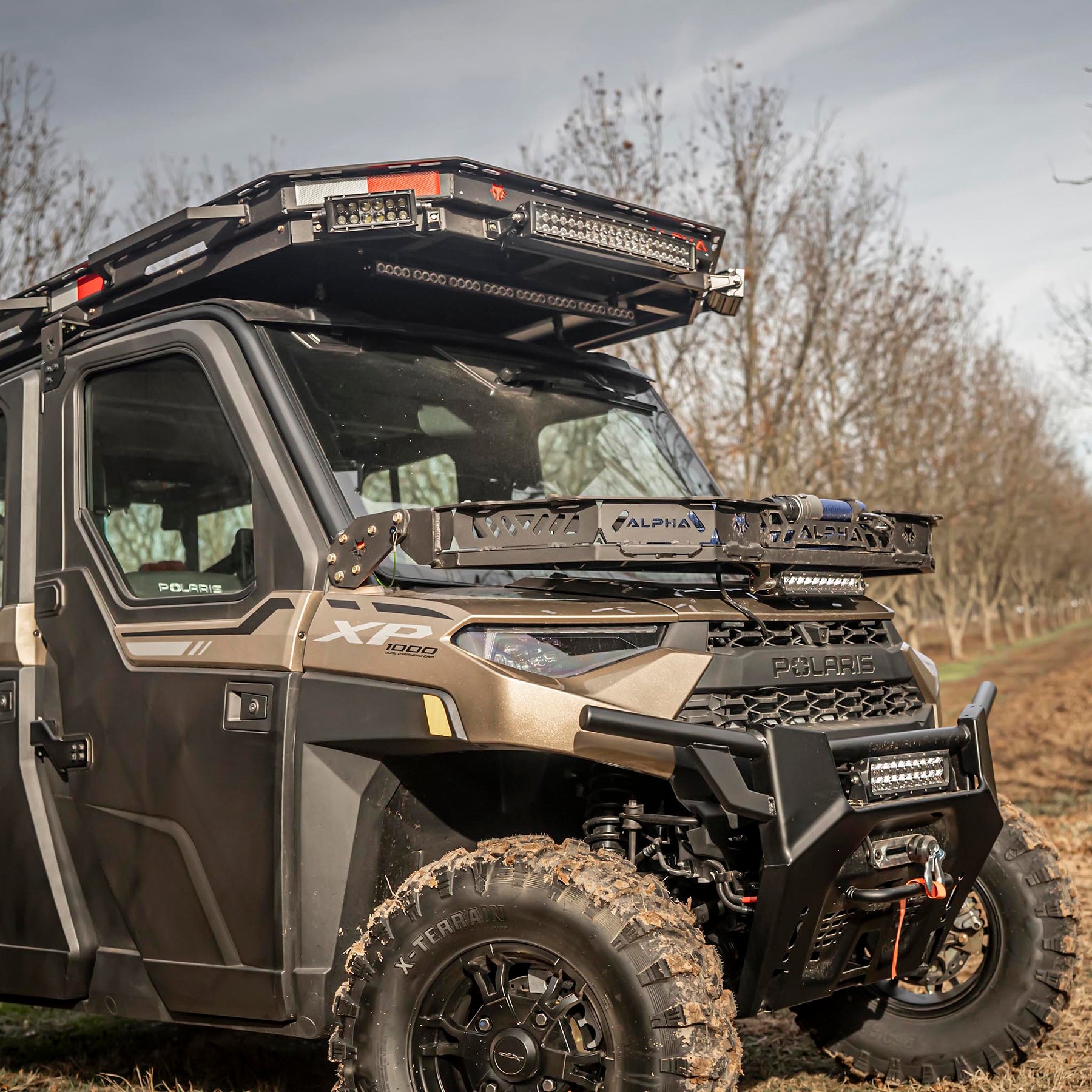 Alpha Front Rack (Polaris, 2019-current and Honda Pioneer)