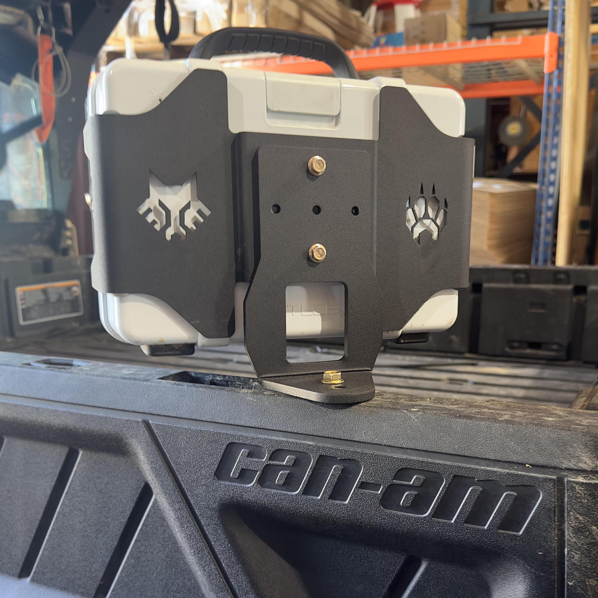 Universal Turtlebox LClamp Mount w/CanAm Accessory Anchor