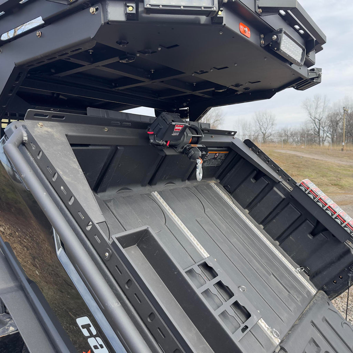 Can Am Defender Bed Mounted Winch